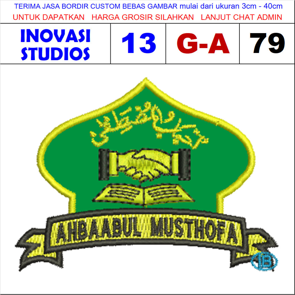I STUDIOS PATCH BORDIR LOGO EMBLEM/BADGE G-A79 AHBAABUL MUSTHOFA  - REVIEW/TESTIMONI