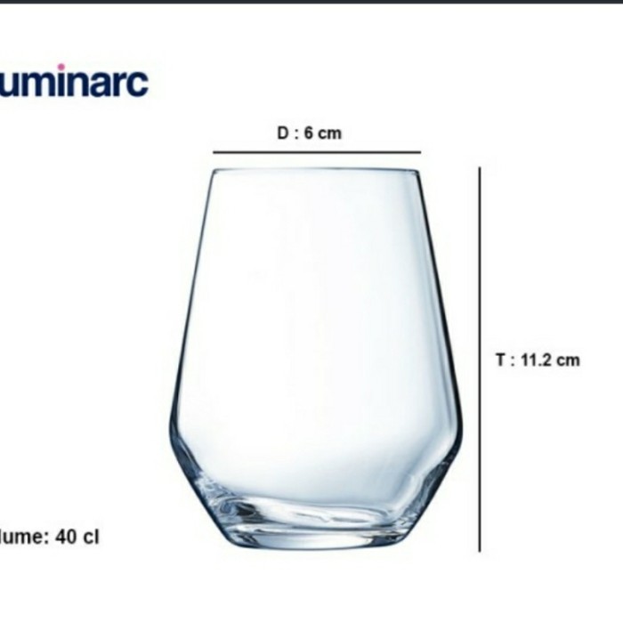1 SET 6 PCS LUMINARC VAL SUR LOIRE/GELAS WINE/GELAS KACA