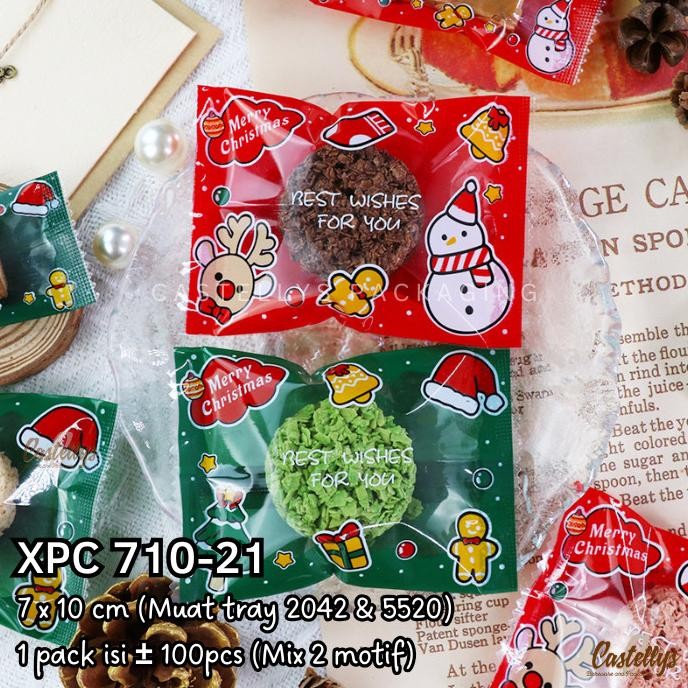 

+++++] Plastik Cookies Natal XPC 710-21 Kue Kering Nastar Nougat Christmas