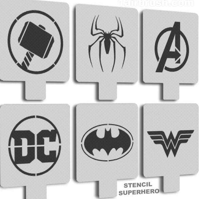 

Stencil Super hero Spiderman/ batman/ Thor/ Avengers/ Wonder woman
