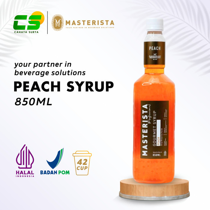 

Masterista Syrup Peach - Sirup Rasa Persik - 850 ml