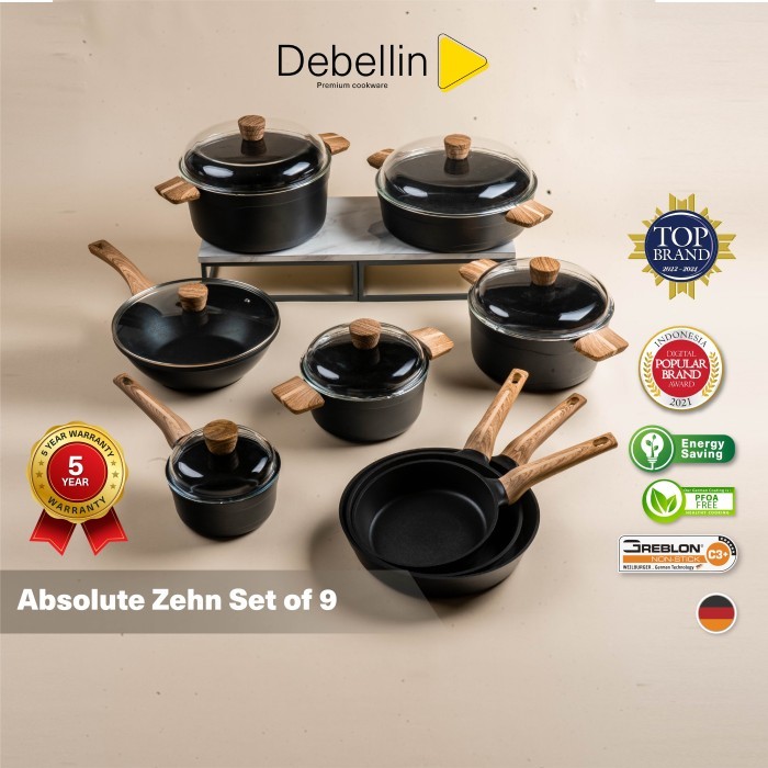 Debellin Premium Cookware Set - Absolute Granite Zehn Package