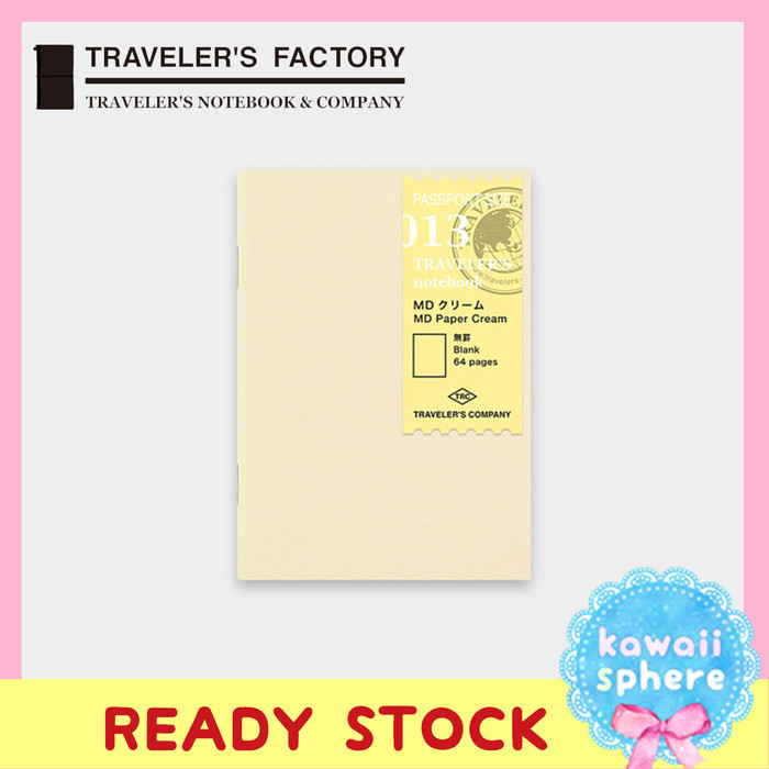 

Ready Travelers Notebook Refill 013 Cream Blank Passport Size