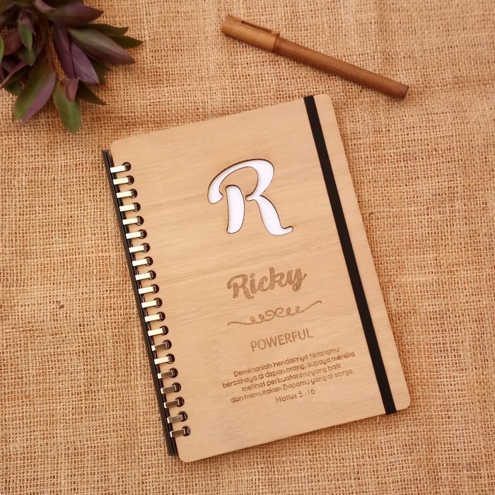 

Ready Notebook kayu refill A5 l personalized notebook refill A5 l Buku kayu