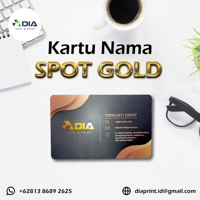 

Ready Cetak Kartu Nama Foil GOLD - Spot Gold - Elegan-Art Carton 260gr-Murah