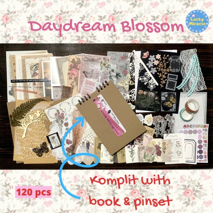 

Ready journal kit flower set scrapbook kit journaling kit ephemera journal