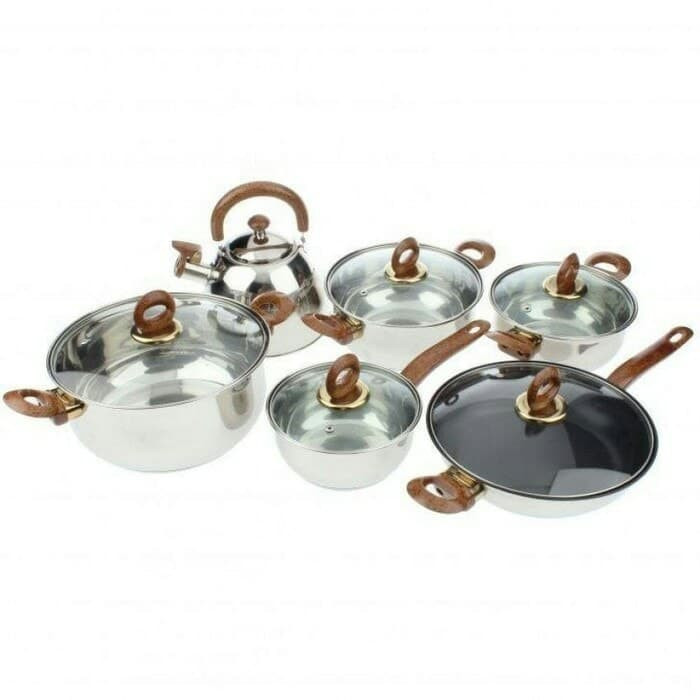 Panci Set Stainless Steel Happy Call / HC 12 pcs terlengkap