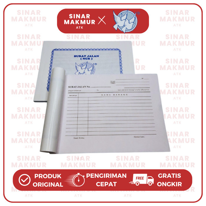 

Ready Buku Surat Jalan/Bon Pengiriman NCR Rangkap Merpati (Pak)