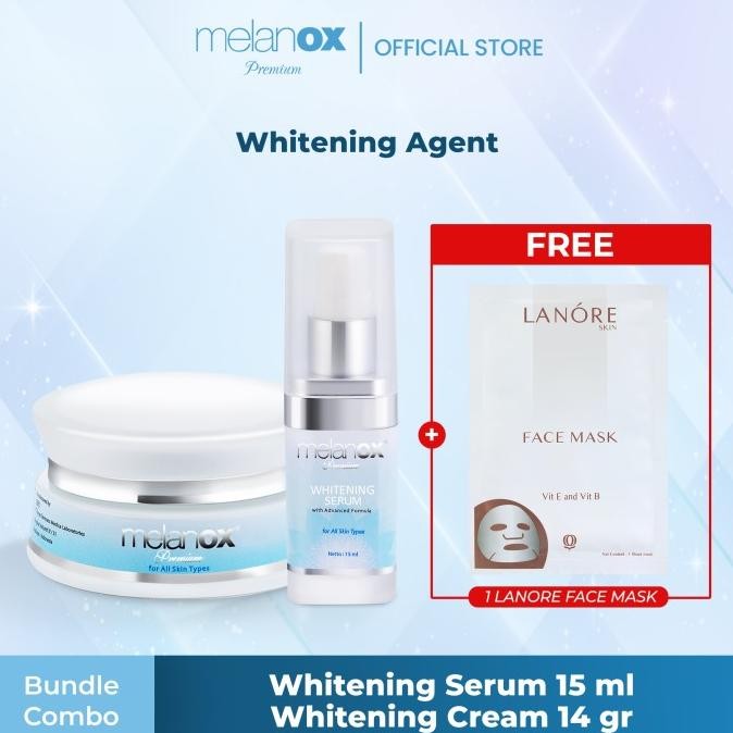 Sale Paket Melanox Premium Serum + Melanox Cream + Melanox Facial Tissue