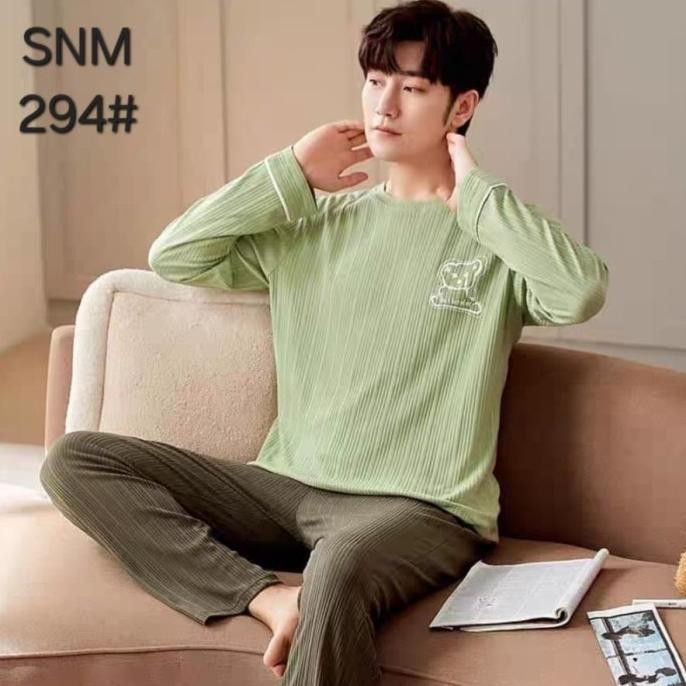 PIYAMA PRIA DEWASA IMPORT BAJU TIDUR COWOK KAOS SPANDEX SET CELANA Terlaris