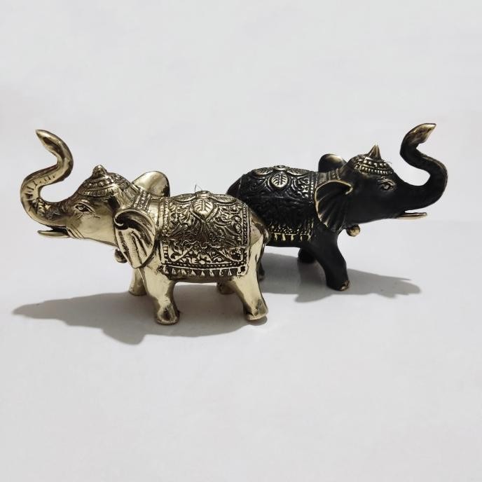 }}}}}}] Patung Gajah Kuningan Elephant Brass Gajah Thailand Fengshui Dekorasi