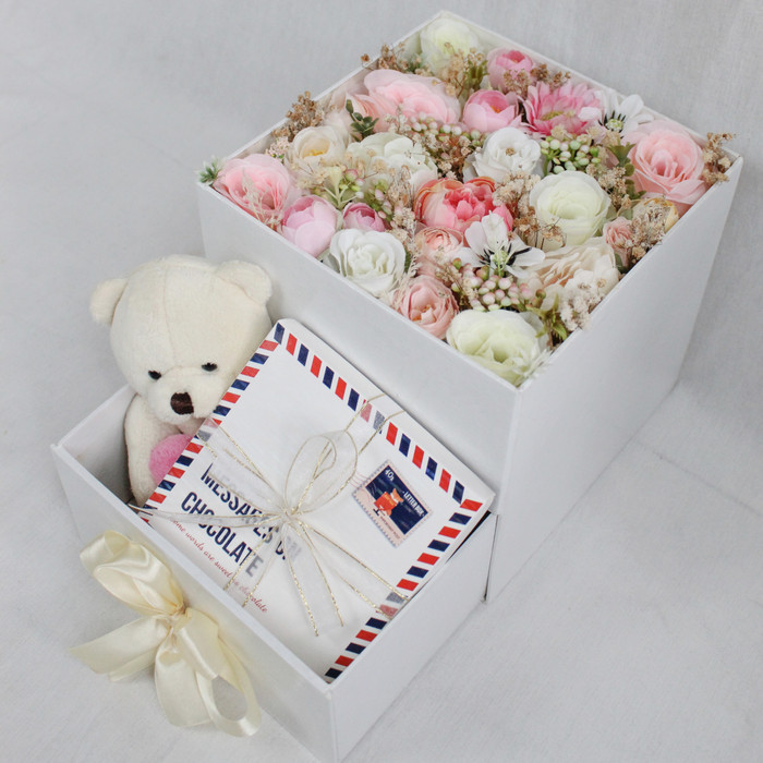 

HADIAH BUNGA BOX TEDDYBEAR CHOCOLATE ROMANTIS BIRTHDAY ANNIV VALENTINE