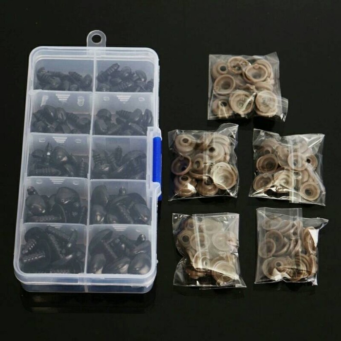 

[SET 100PCS] HIDUNG BONEKA AMIGURUMI / NOSE DOLL MIX SIZE + BOX