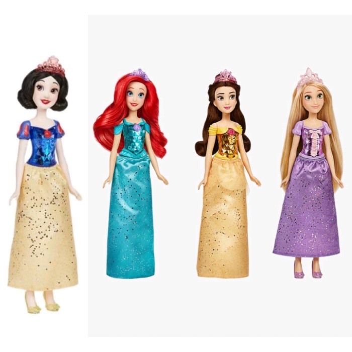 

DISNEY PRINCESS NEW ARIEL JASMINE RAPUNZEL ROYAL SHIMMERS DOLL HASBRO