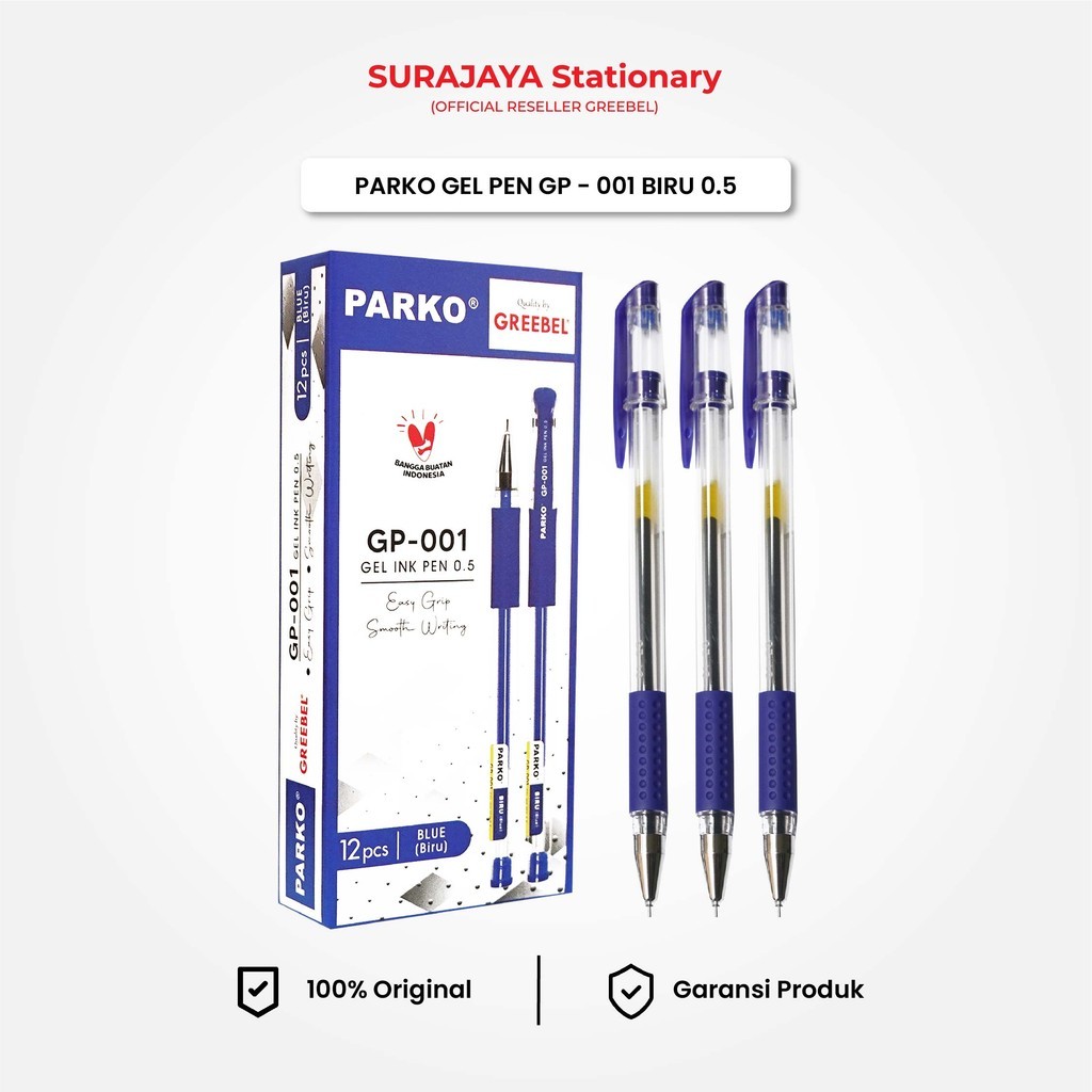 

PARKO GEL PEN GP-001 BLUE 0.5 / Pulpen / Bolpen / Bolpoint