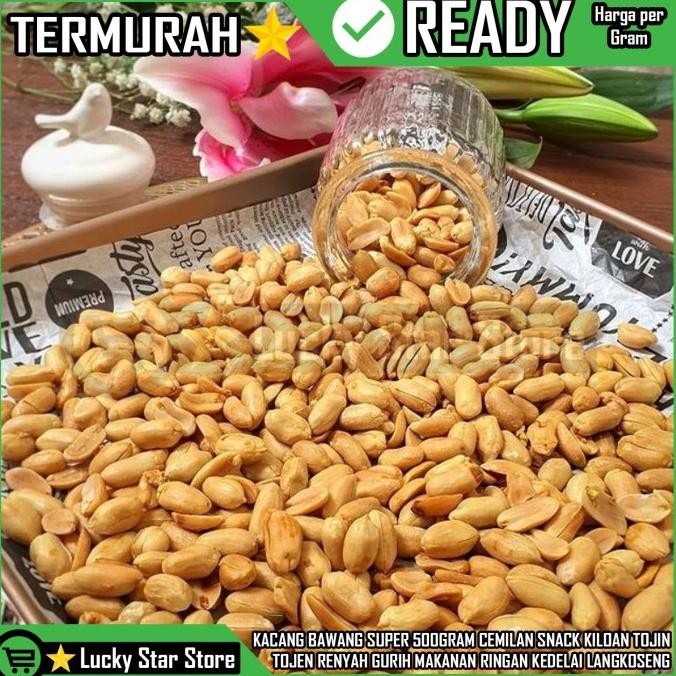 

Mubarak| Kacang Bawang Super 500gram Cemilan Snack Kiloan Tojin Tojen Renyah Gurih Makanan Ringan Kedelai Langkoseng Camilan Keluarga Halal Masakan Makanan Ringan Keripik Renyah Hari Raya Murah Idul Fitri Lumer Manis Gurih Ciki Jajanan Pilus Rds4