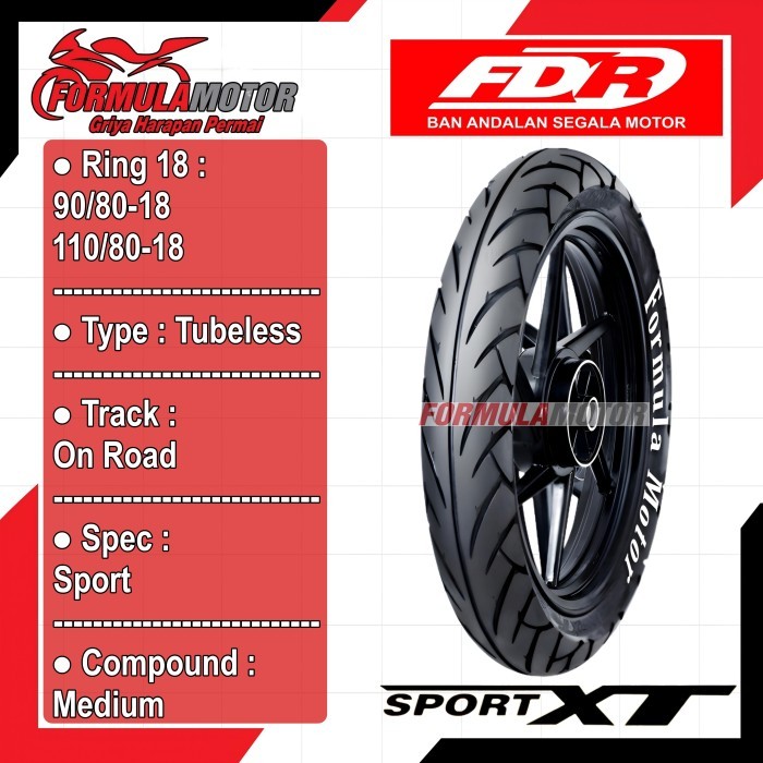 Fdr Sport Xt Ring 18 Tubeless (Pilih Ukuran) - Ban Fdr Sport Xt Ring18 #Gratisongkir #Sale #Discount