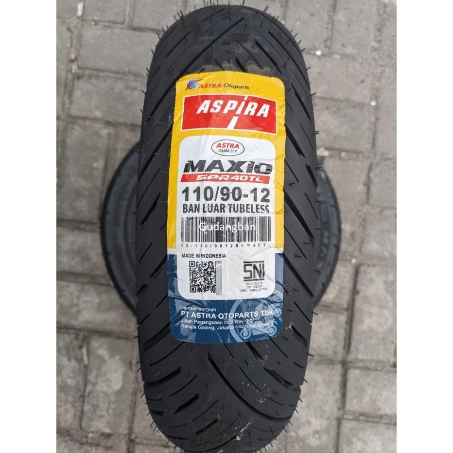 Aspira Maxio Spr40 110 90 12 Tubeless Ban Motor Scoopy R12 Free Pentil #Gratisongkir #Sale #Discount