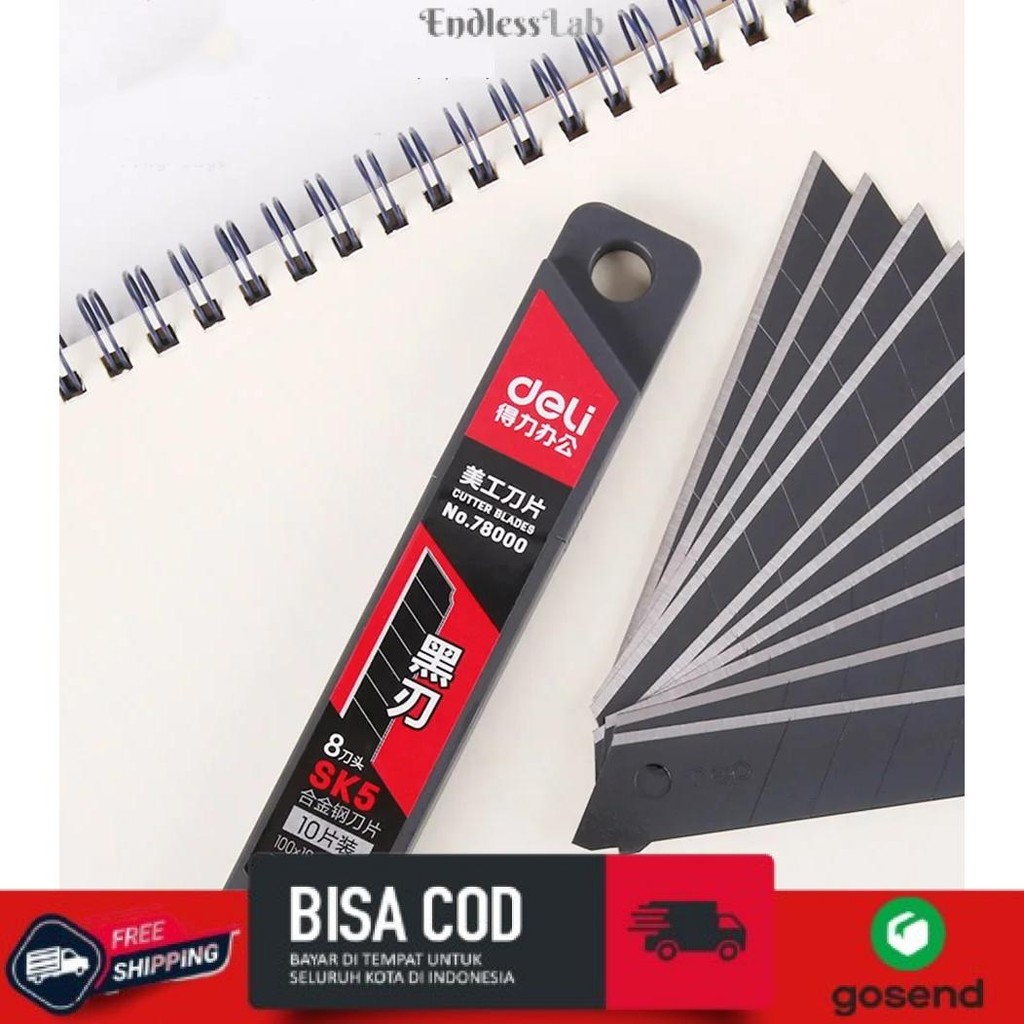 

Deli Mata Pisau / Isi Cutter / Refill Cutter / Pisau Cutter 18mm / 19mm isi10 PCS