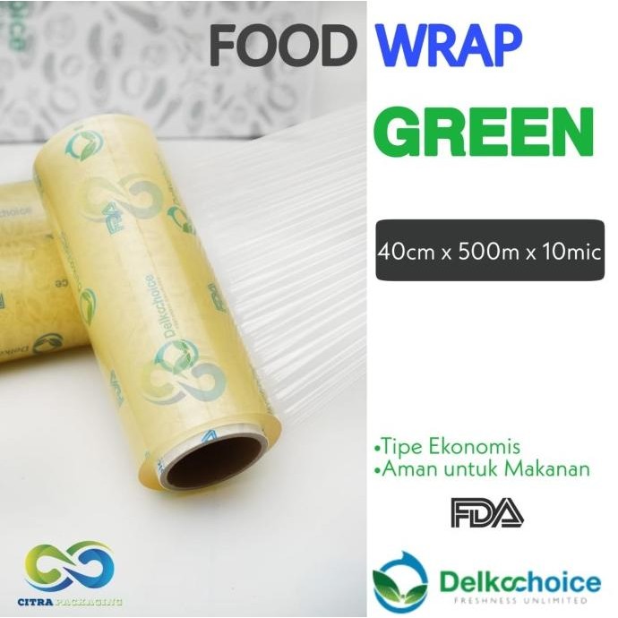 PLASTIK CLING WRAP - FOOD WRAPPING SEALER DELKOCHOICE 40CM X 500M