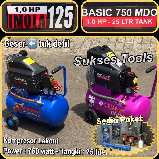 Kompresor Angin Lakoni Imola 125 Imola125 Kompressor Listrik 1 HP 25 L