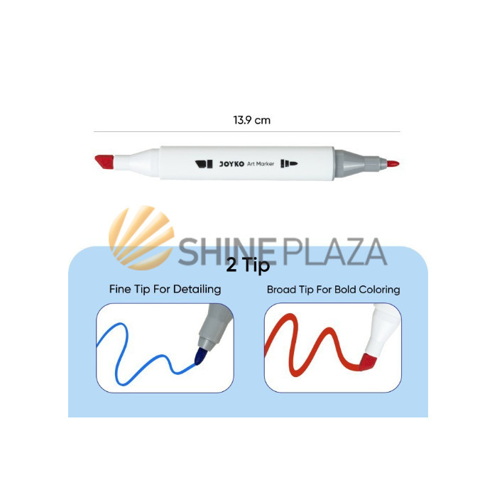 

ART MARKER JOYKO ARMK-66 30 40 60 COLORS - SPIDOL SKETSA SENI WARNA