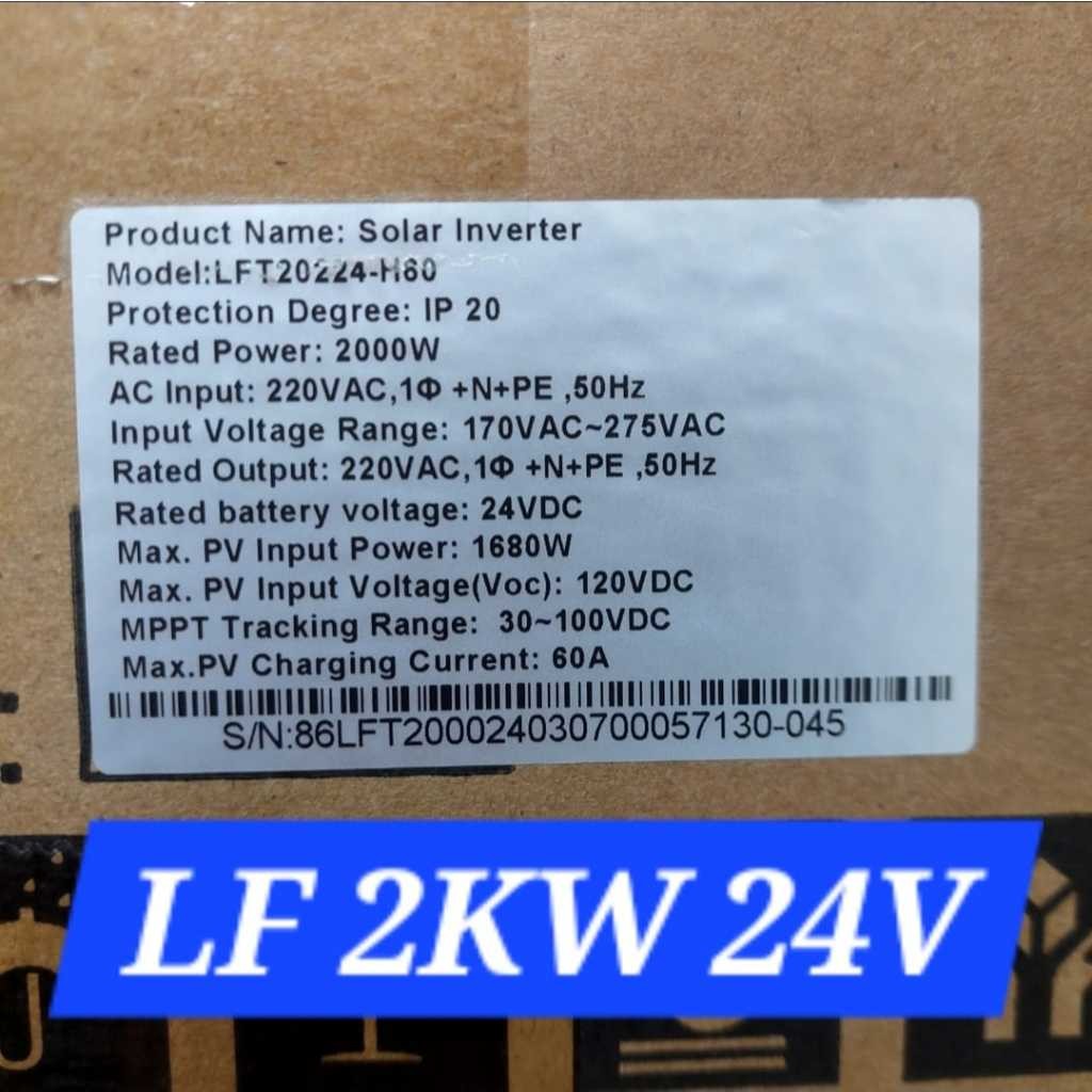 Zamdon Solar Inverter Frekuensi Rendah LF Series 2KW, 3KW & 5KW Off grid hybrid 24-48v LFT
