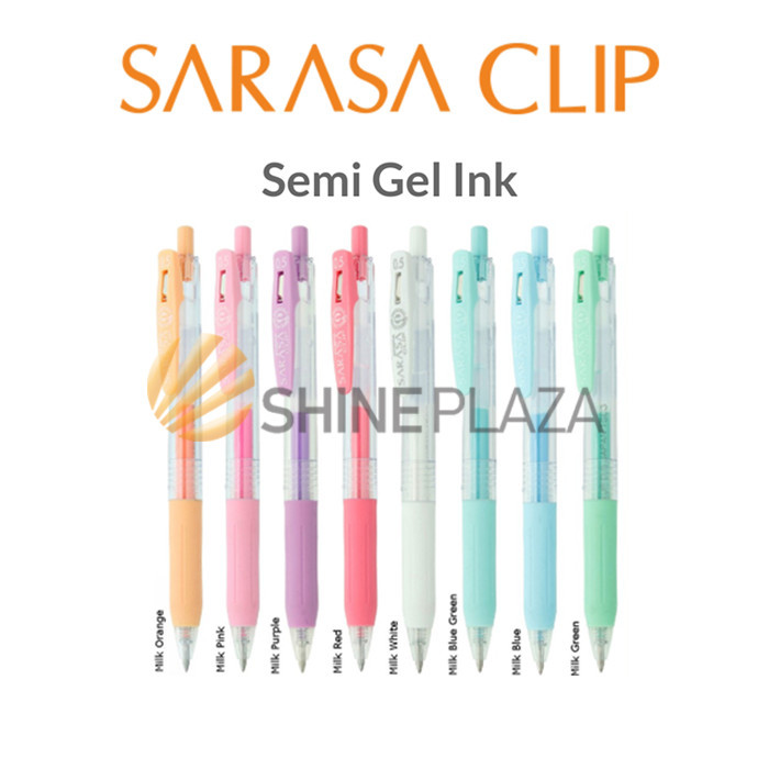 

PULPEN GEL ZEBRA SARASA CLIP MILK COLOR 0.5MM - BOLPEN PENA PEN WARNA MILKY 0,5 MM