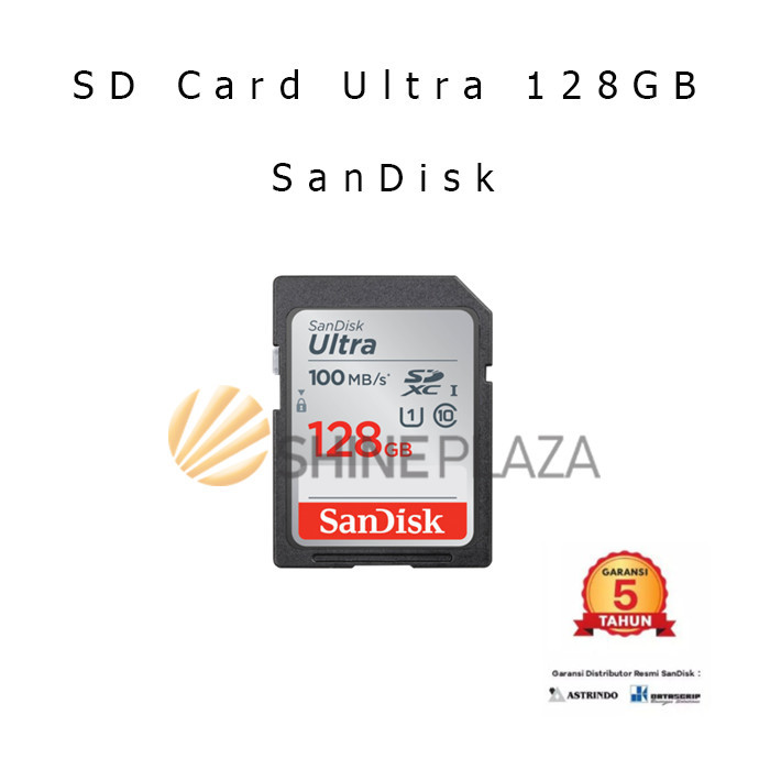 

SANDISK ULTRA SDXC CLASS 10 100MBPS 128GB MEMORY CARD KAMERA ORIGINAL