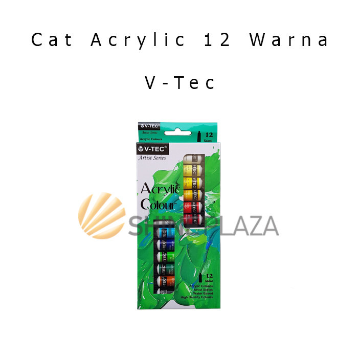 

CAT ACRYLIC V-TEC 12 WARNA - CAT AKRILIK SET VT-612A