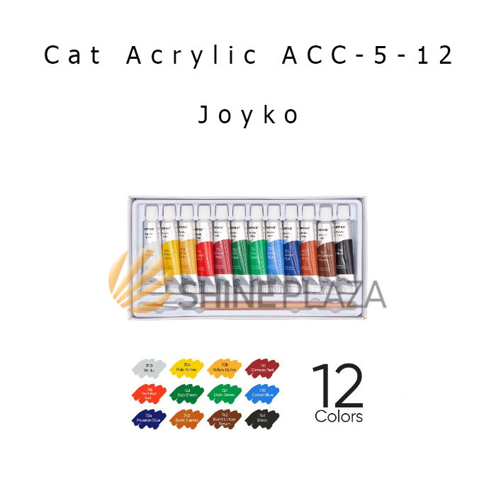 

CAT ACRYLIC JOYKO 12 WARNA ACC-5-12 - CAT AKRILIK JOYKO 12 COLOR