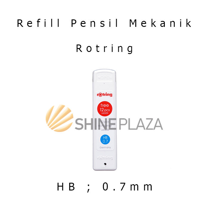 

REFILL ISI PENSIL MEKANIK ROTRING HB 0.7MM - PENCIL LEAD HB 0,7 MM