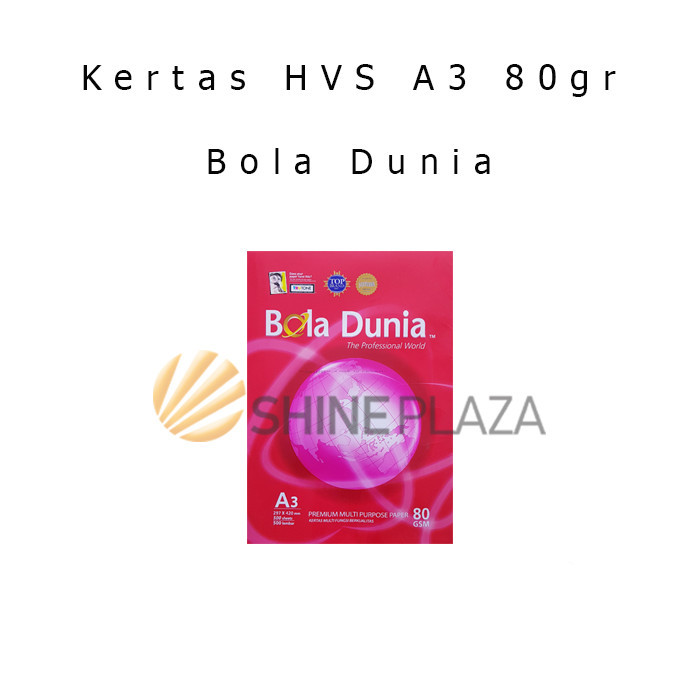 

KERTAS HVS A3 80GR BOLA DUNIA