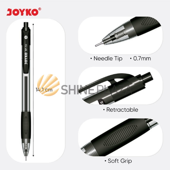 

PULPEN PENA JOYKO 0.7MM BP-56 BOLPEN BALL PEN HITAM BIRU MERAH 0,7 MM