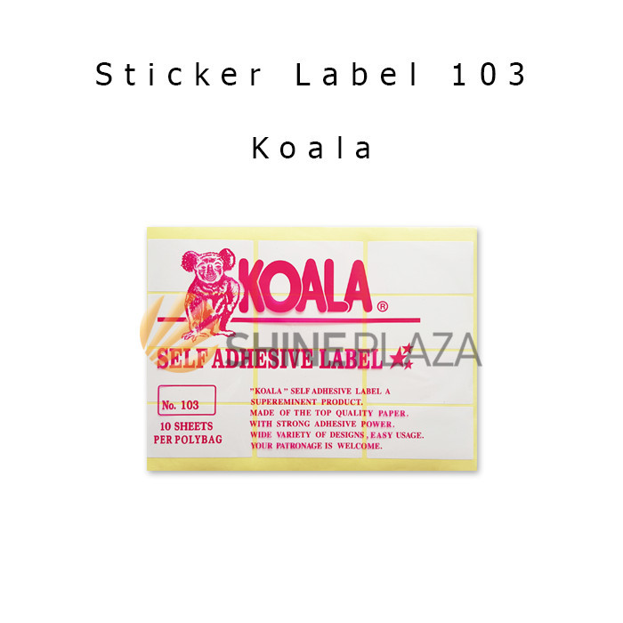 

KERTAS STIKER KOALA NOMOR 103 - LABEL STICKER PAPER NO 103 UNTUK UNDANGAN HARGA BUKU PELAJARAN ISI