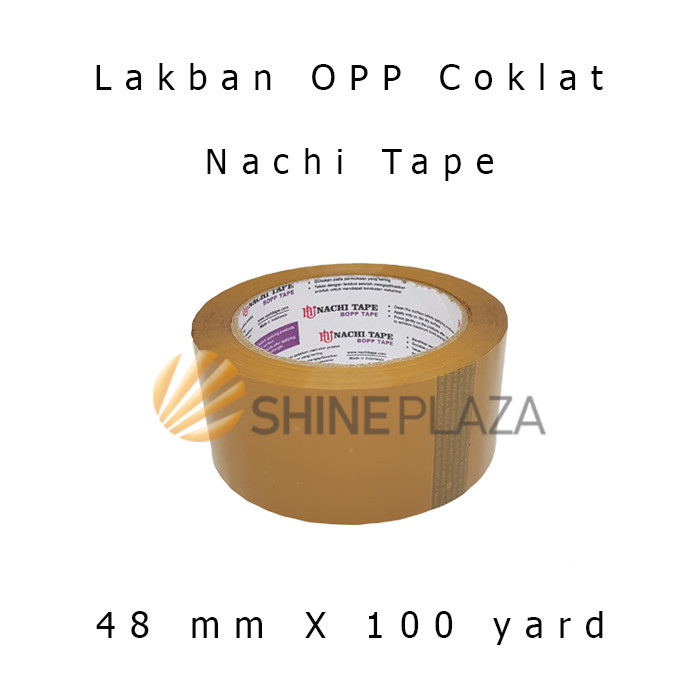 

LAKBAN OPP NACHI TAPE BENING COKLAT 2 INCH TEBAL MURAH LENGKET 48MM X 90 YARD