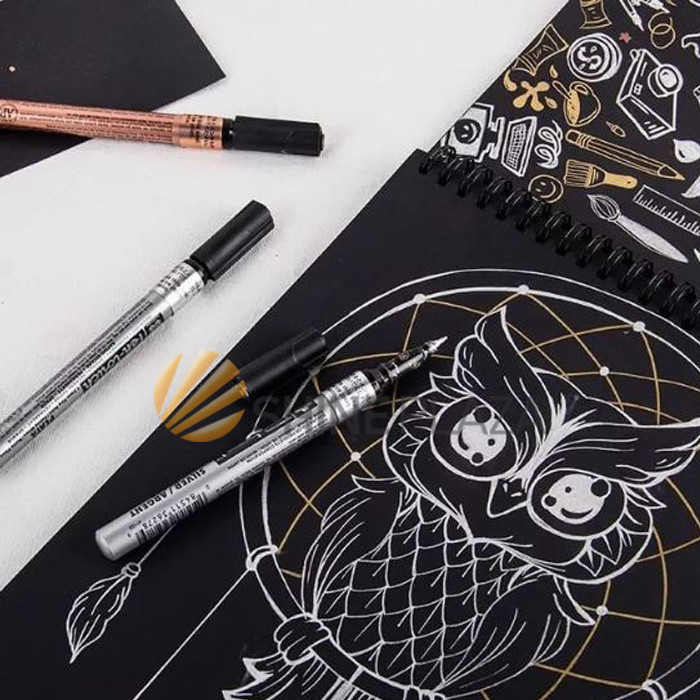 

POTENTATE A4 SKETCHBOOK 120GSM - POTENTATE BLACK PAPER A4 WIRE BOOK