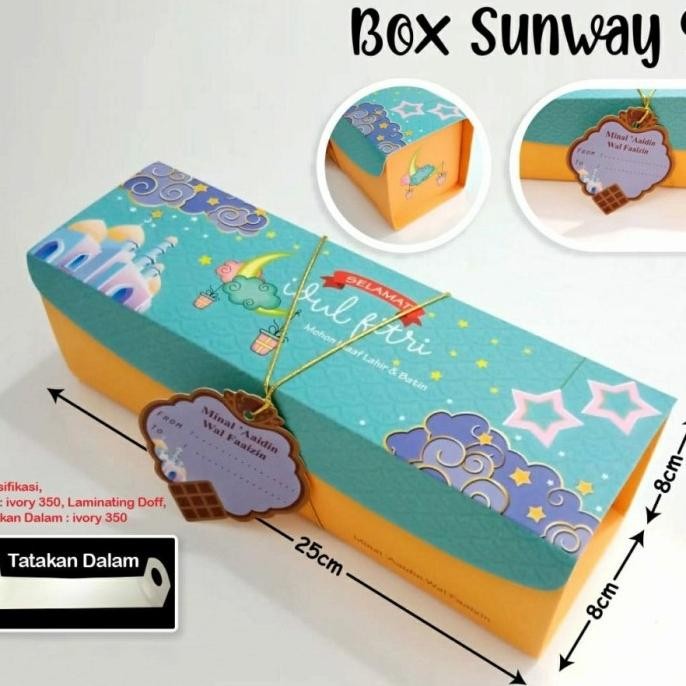 

Mubarak| Kotak Kue Hari Raya Idul Fitri Cake Box Lebaran Sunway Dus EID Mubarak