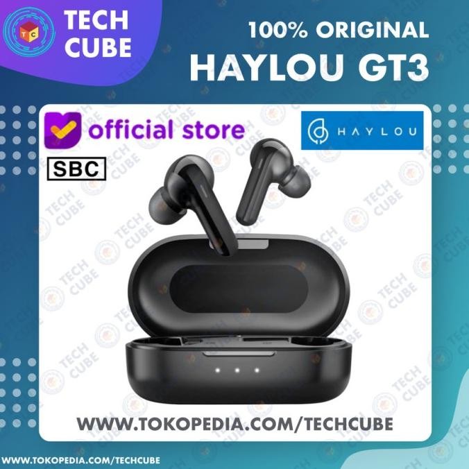 Haylou Gt3 Tws Wireless Earphone Headset Bass Altr Gt1 Pro Plus Xr Gt5
