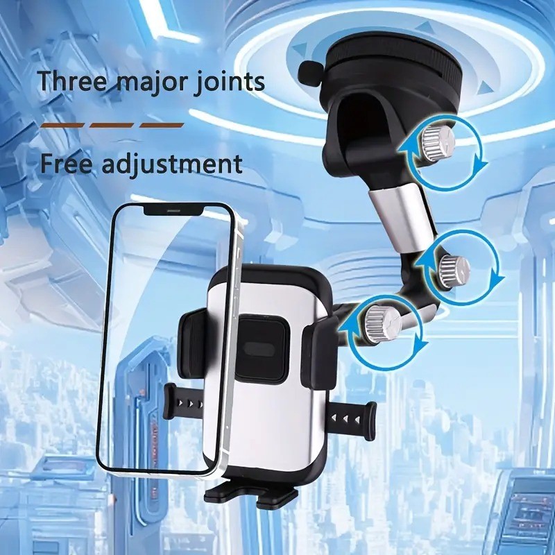 

AUW Dudukan HP Car Phone Holder Dashboard Switch Lock - S608