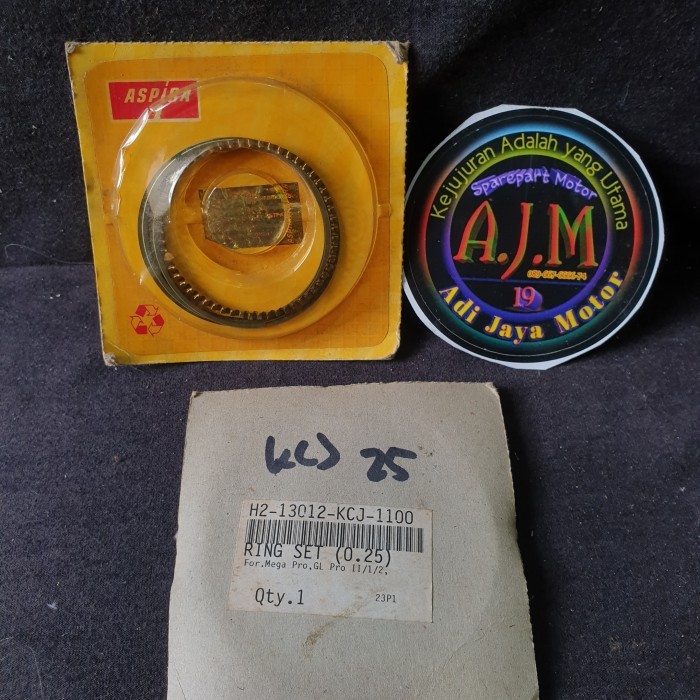 Ring Piston Seher Honda Megapro Tiger Kcj Oversize Os 25 Aspira Barang Langka