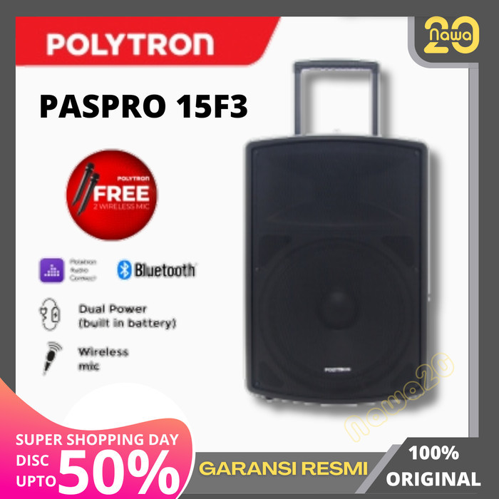 PROFESSIONAL ACTIVE SPEAKER POLYTRON PASPRO15F2/PASPRO 15F2 Unit Baru / Segel - Garansi Resmi