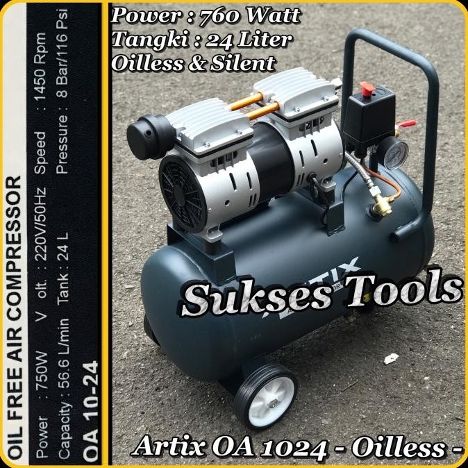 Artix OA 1024 OA1024 Kompressor Oilless Kompressor Silent 1 HP 24 L