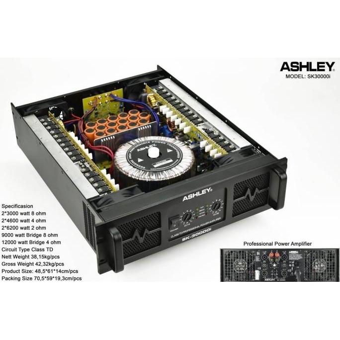 power amplifier ashley sk30000i sk 30000i original