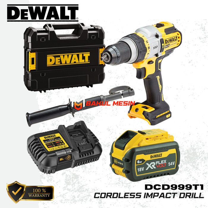 DEWALT DCD999 Cordless Impact Drill Mesin bor baterai DCD999T1