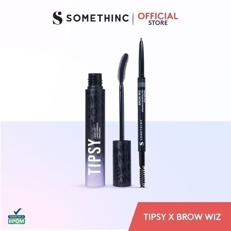 SOMETHINC [2 PCS] Bundle Tipsy Last Lift Lenghtening Mascara x Brow Wiz Retractable Eyebrow
