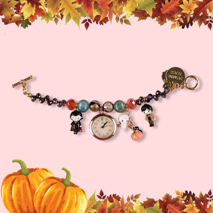 Autumn Halloween Watch - Jasmine Tease handmade charm jam tangan
