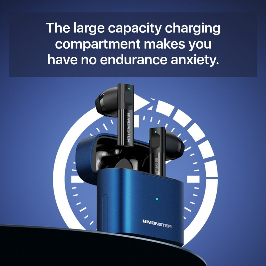 NEW Monster XKT03 Wireless Bluetooth Earphones Mini Earbuds TWS Gaming Low Latency