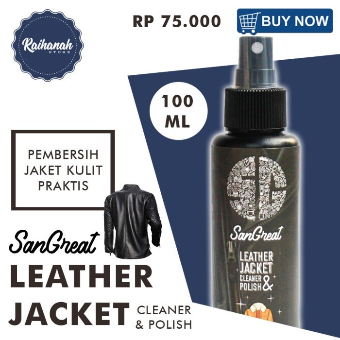 SanGreat Leather Jacket Cleaner and Polish, Semir Jaket Kulit, Leather