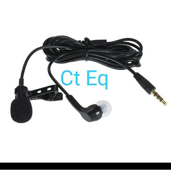clip-on lavalier mikrofon kondensor mic earphone jack 3.5mm 4 pole